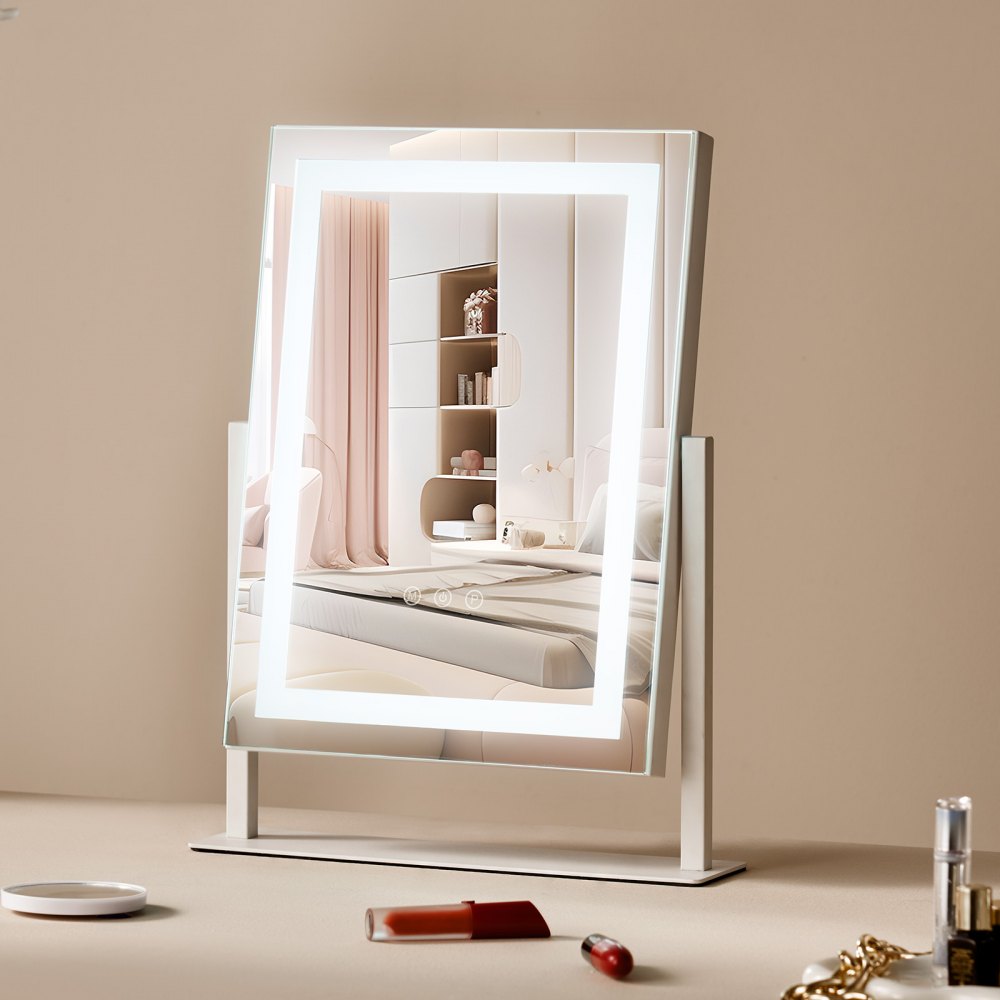 VEVOR Lighted Makeup Mirror 3 Color Vanity with 5X Magnification 16.1x11.8 in 