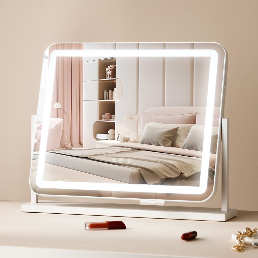 VEVOR Lighted Makeup Mirror 3 Color Vanity w/ USB Port Magnification21.7x17.7 in 