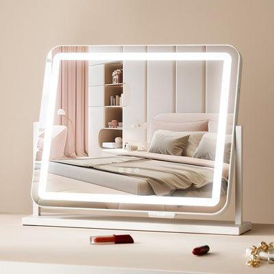 VEVOR Lighted Makeup Mirror 3 Color Vanity w/ USB Port Magnification21.7x17.7 in 