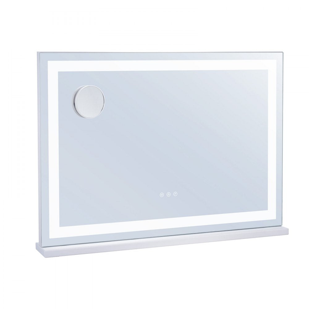 VEVOR Lighted Makeup Mirror 3 Color Vanity w/ USB Desktop Wall-mount 31.5x21.7in 