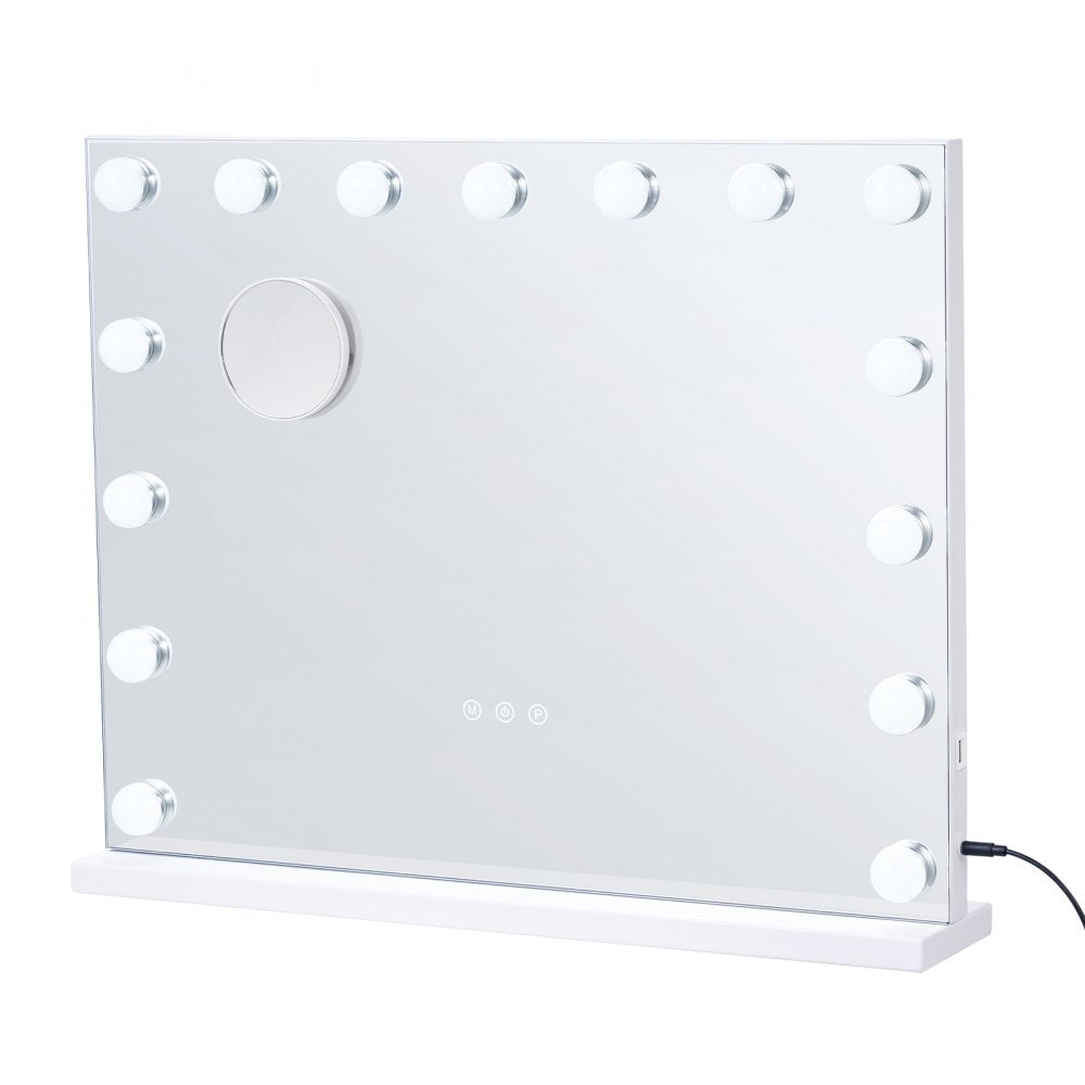 VEVOR Hollywood Vanity Mirror With Lights w/ USB Desktop Wall-mount 22.8x18.1 in 