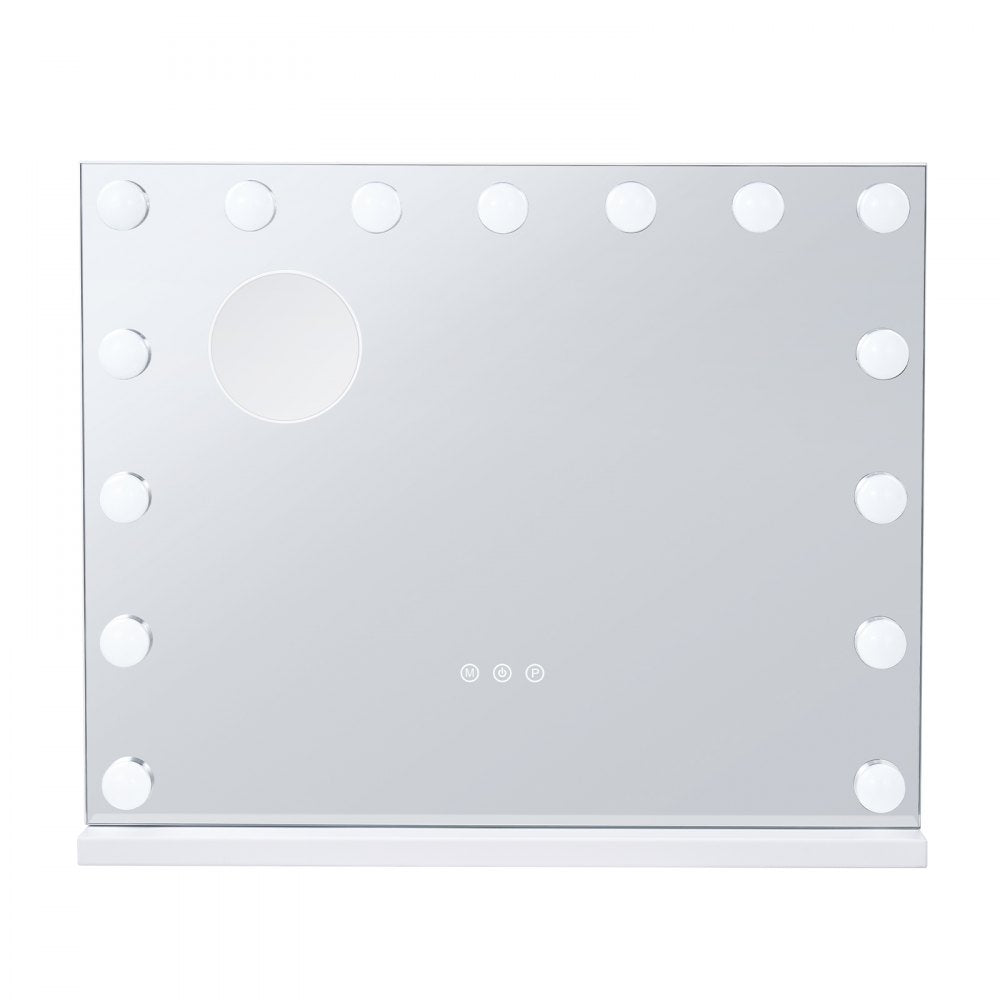 VEVOR Hollywood Vanity Mirror With Lights w/ USB Desktop Wall-mount 22.8x18.1 in 