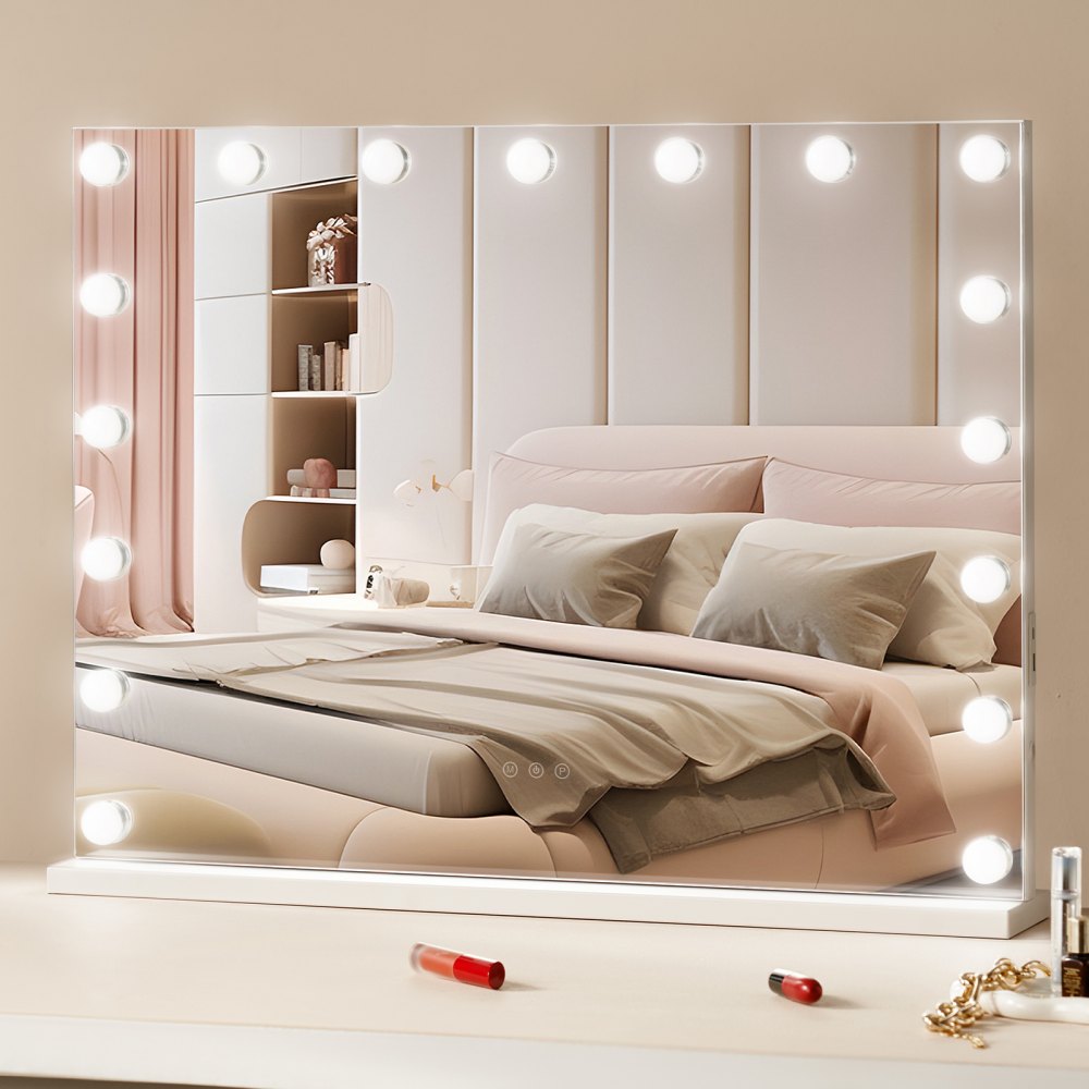 VEVOR Hollywood Vanity Mirror With Lights w/ USB Type C Desktop Wallmount 23.6in 