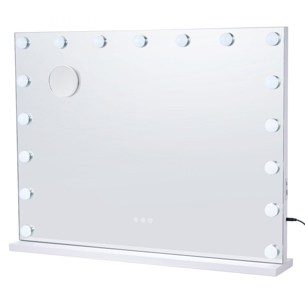 VEVOR Hollywood Vanity Mirror With Lights w/ USB Type C Desktop Wallmount 23.6in 