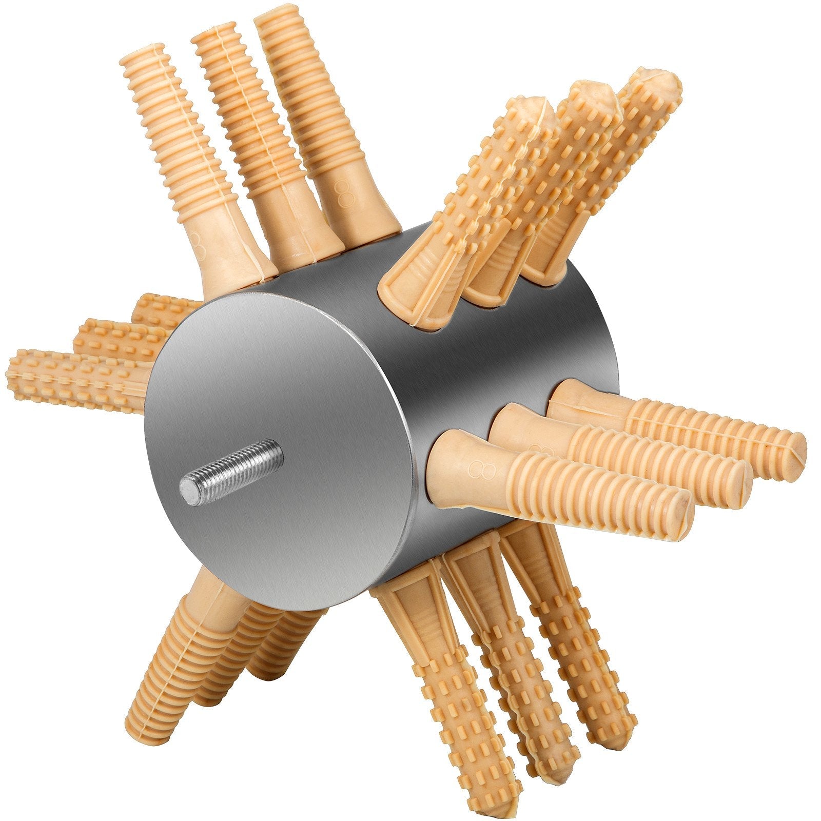 VEVOR Chicken Plucker Drill Attachment, Stainless Steel Drill Chicken Plucker, 18 Fingers Chicken Feather Plucker Machine, 0.4 Inches Shank Poultry Defeathering Machine For Broiler Goose Duck Turkey 