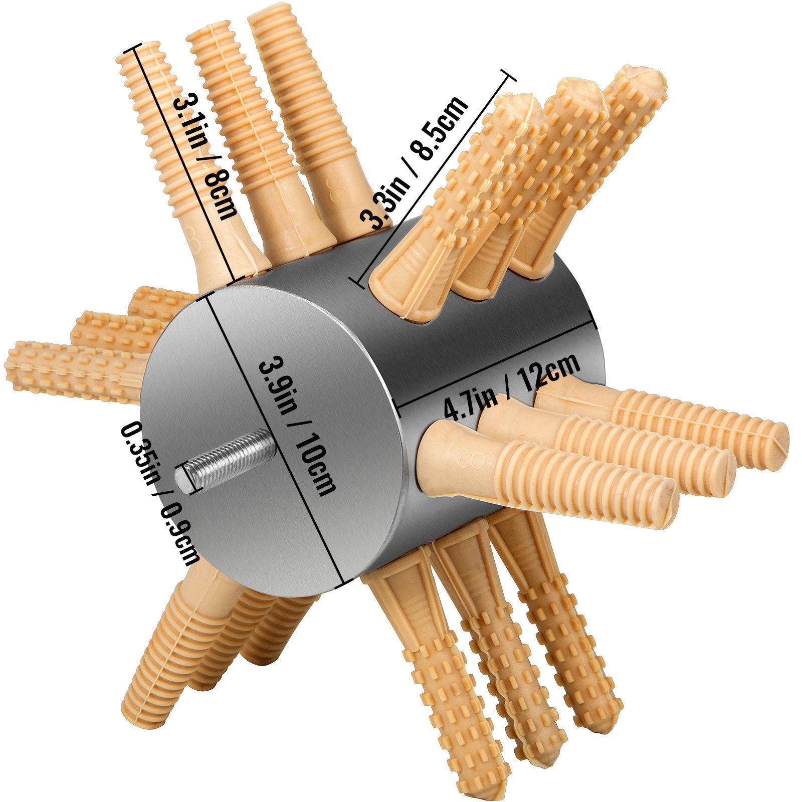 VEVOR Chicken Plucker Drill Attachment, Stainless Steel Drill Chicken Plucker, 18 Fingers Chicken Feather Plucker Machine, 0.4 Inches Shank Poultry Defeathering Machine For Broiler Goose Duck Turkey 