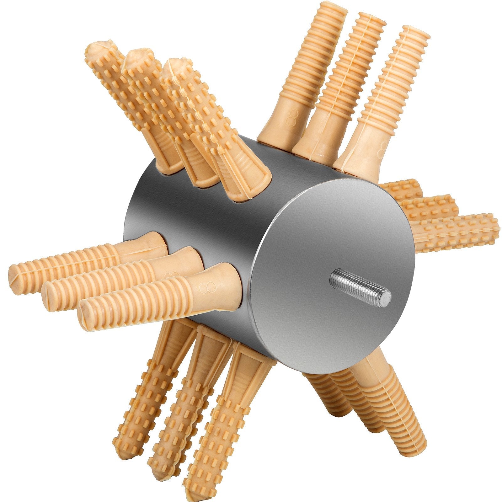 VEVOR Chicken Plucker Drill Attachment, Stainless Steel Drill Chicken Plucker, 18 Fingers Chicken Feather Plucker Machine, 0.4 Inches Shank Poultry Defeathering Machine For Broiler Goose Duck Turkey 