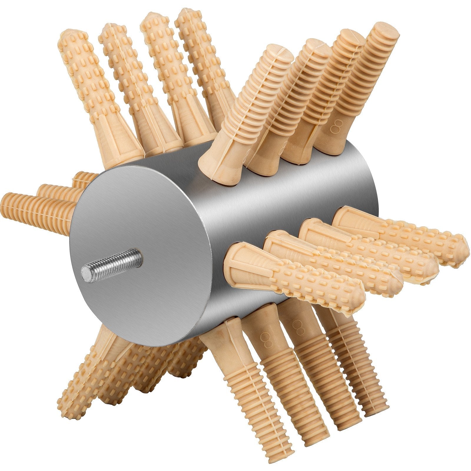 VEVOR Chicken Plucker Drill Attachment, Stainless Steel Drill Chicken Plucker, 24 Fingers Chicken Feather Plucker Machine, 0.4 Inches Shank Poultry Defeathering Machine for Broiler Goose Duck Turkey 