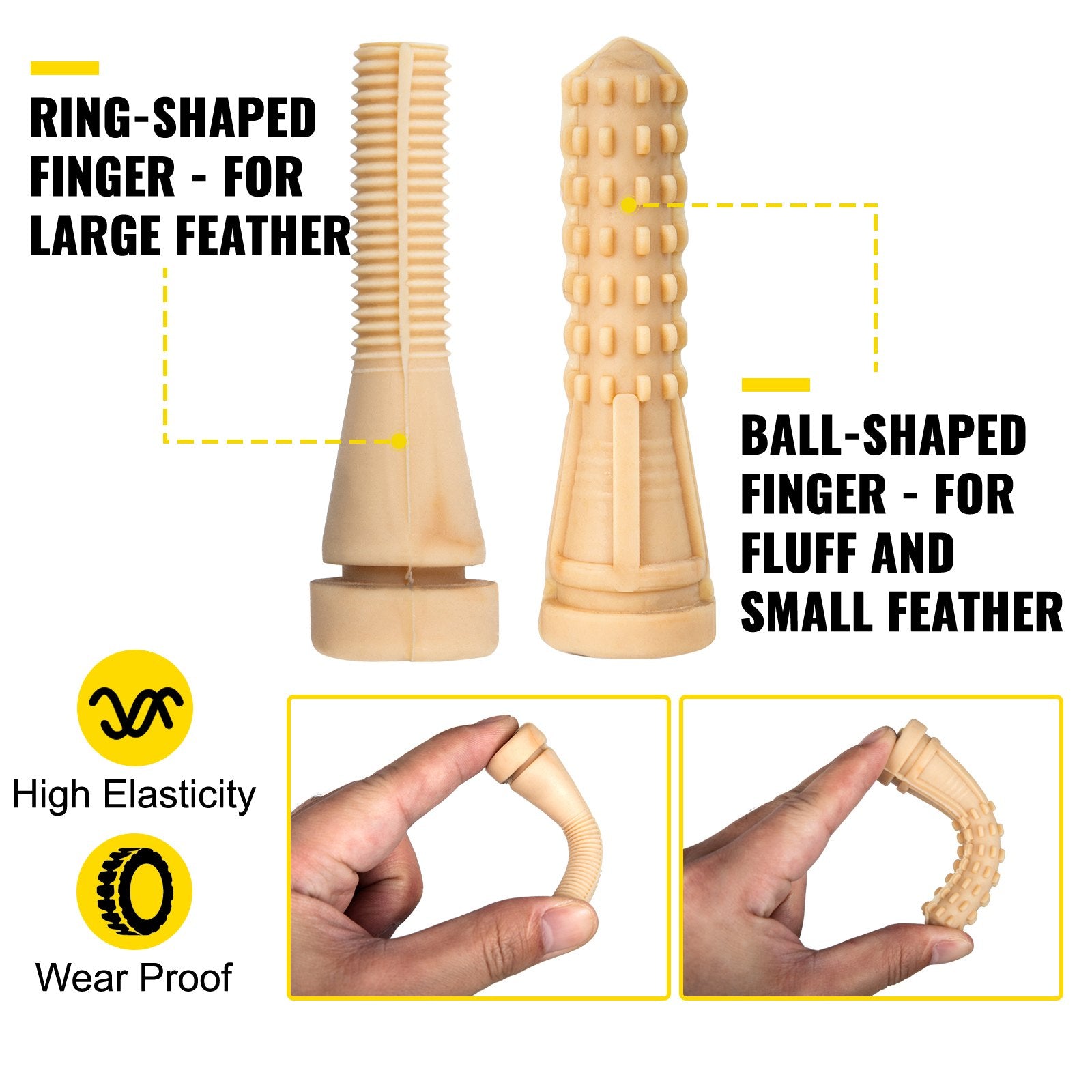 VEVOR Chicken Plucker Drill Attachment, Stainless Steel Drill Chicken Plucker, 24 Fingers Chicken Feather Plucker Machine, 0.4 Inches Shank Poultry Defeathering Machine for Broiler Goose Duck Turkey 
