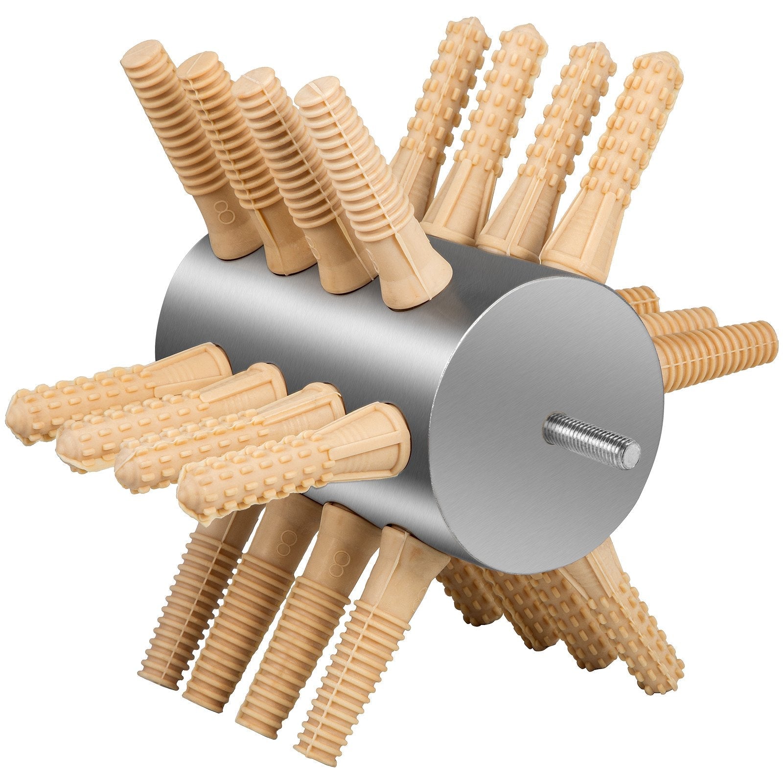 VEVOR Chicken Plucker Drill Attachment, Stainless Steel Drill Chicken Plucker, 24 Fingers Chicken Feather Plucker Machine, 0.4 Inches Shank Poultry Defeathering Machine for Broiler Goose Duck Turkey 