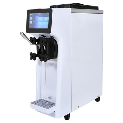 VEVOR Commercial Ice Cream Machine, 10.6 QT/H Yield, 1000W Single Flavor Countertop Soft Serve Ice Cream Maker, 4L Hopper 1.6L Cylinder, Touch Screen Auto Clean Pre-cooling, for Restaurant Snack Bar 