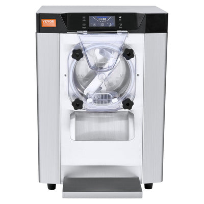 VEVOR Commercial Ice Cream Machine, 12 L/H Yield, 1713W Single Flavor Countertop Hard Serve Ice Cream Maker,  4.5L Stainless Steel Cylinder, LED Panel Auto Clean Pre-cooling, for Restaurant Snack Bars 