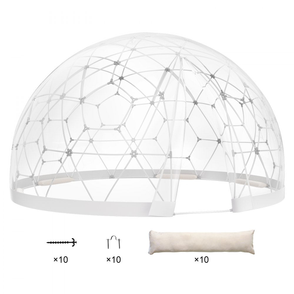 VEVOR 9.5FT Dome Bubble Tent Outdoor House Camping Shelter w/ Transparent Window 