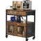 VEVOR Coffee Bar Cabinet 4-Tier Movable Coffee Bar Table with Wheels & Mesh Door