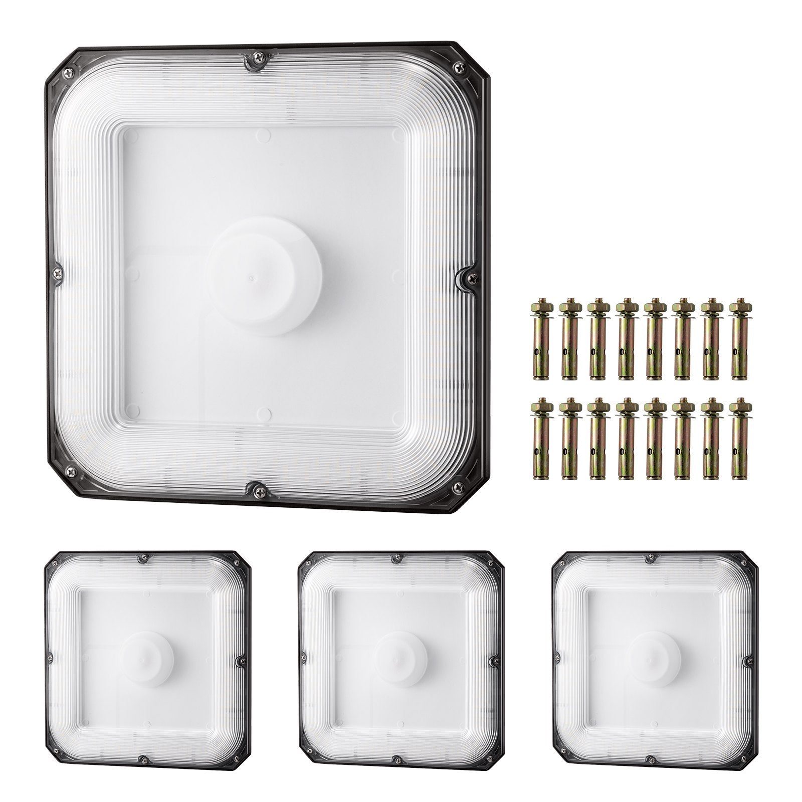 VEVOR 4 Pack LED Canopy Lights 80W 8800LM 5000K Daylight Outdoor Canopy Lighting 