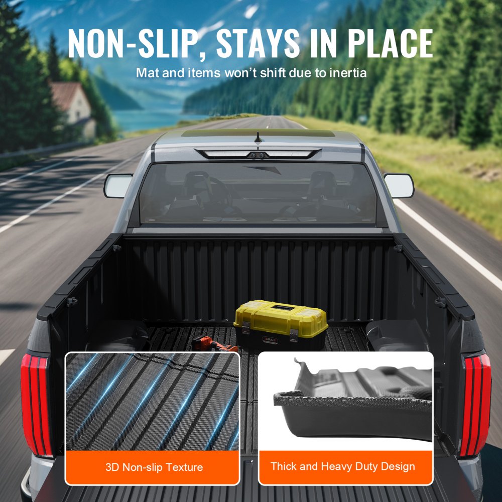VEVOR Truck Bed Mat Fit 2022-2024 Toyota Tundra TPE Truck Bed Liner Accessories 