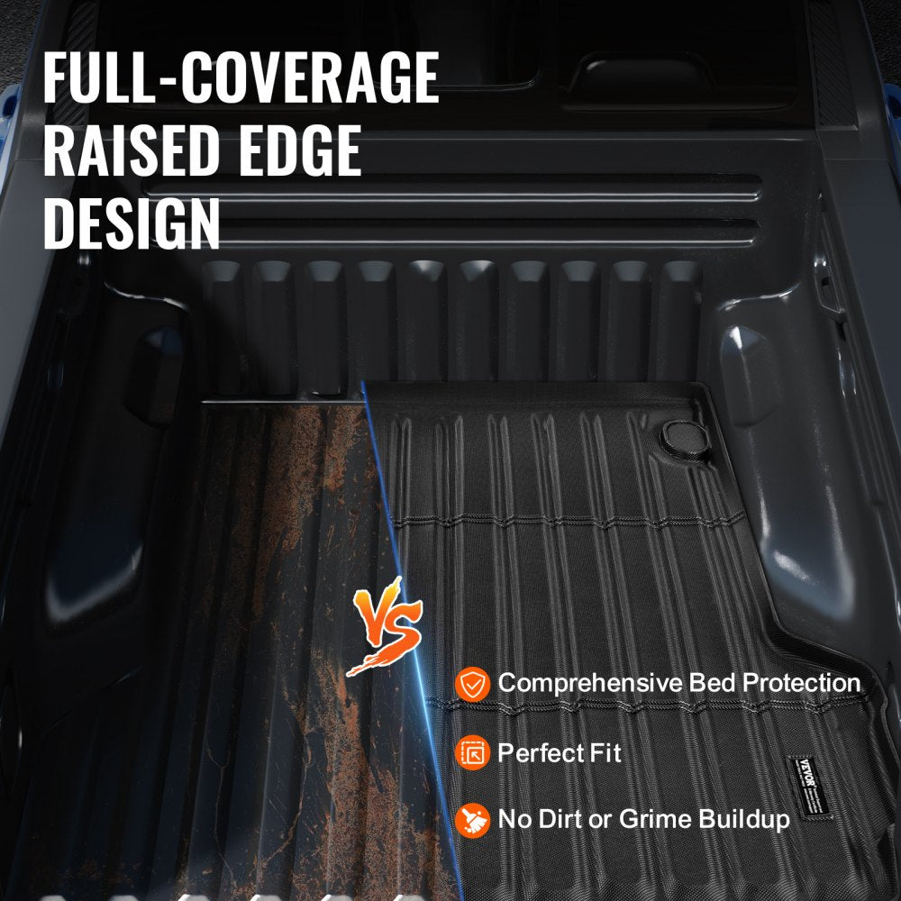 VEVOR Truck Bed Mat Fit 2022-2024 Ford Maverick TPE Truck Bed Liner Accessories 