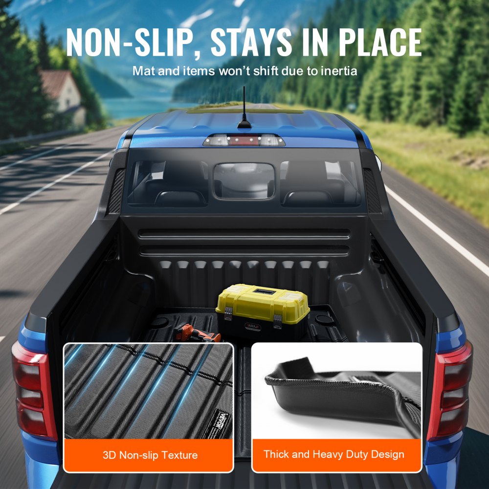 VEVOR Truck Bed Mat Fit 2022-2024 Ford Maverick TPE Truck Bed Liner Accessories 