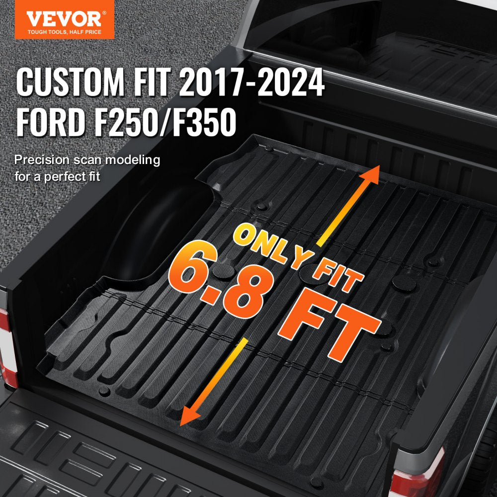 VEVOR Truck Bed Mat Fit 2017-2024 Ford F250/F350 TPE Truck Bed Liner Accessories 