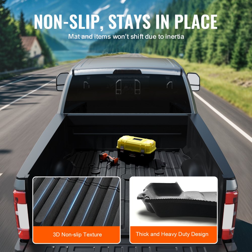 VEVOR Truck Bed Mat Fit 2017-2024 Ford F250/F350 TPE Truck Bed Liner Accessories 