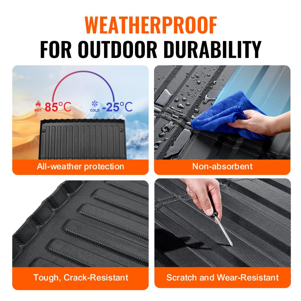 VEVOR Truck Bed Mat Fit 2005-2023 Toyota Tacoma TPE Truck Bed Liner Accessories 