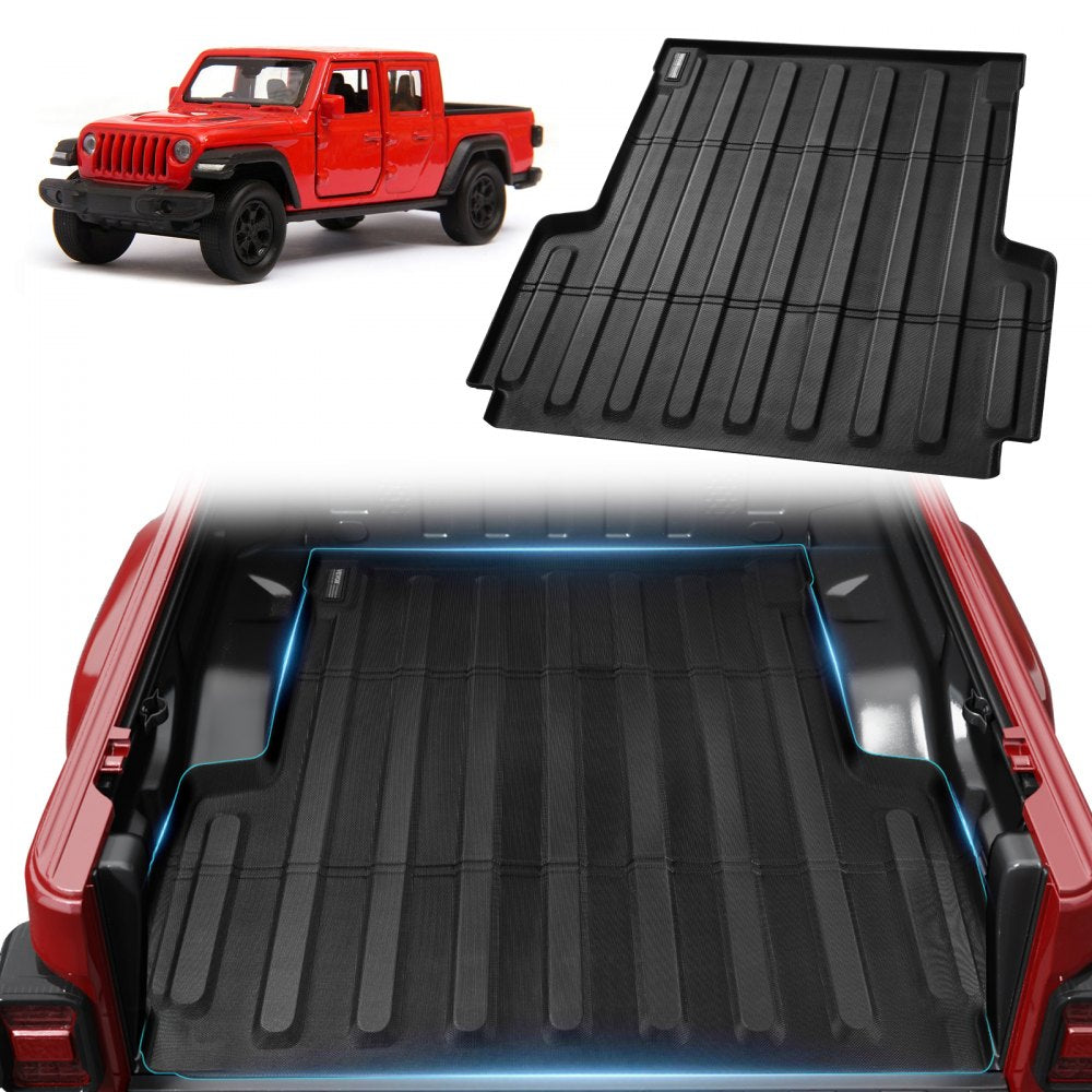 VEVOR Truck Bed Mat Fit 2020-2024 JEEP Gladiator TPE Truck Bed Liner Accessories 