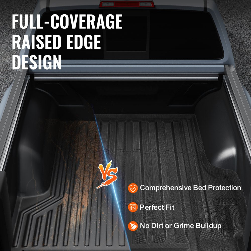 VEVOR Truck Bed Mat Fit 2022-2024 Nissan Frontier TPE Truck Bed Liner Accessory 