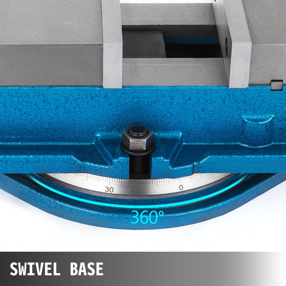 VEVOR 80MM Heavy Duty Milling Vise Bench Clamp Vise High Precision Clamping Vise 3 Inch Jaw Width with 360 Degree Swiveling Base CNC Vise 