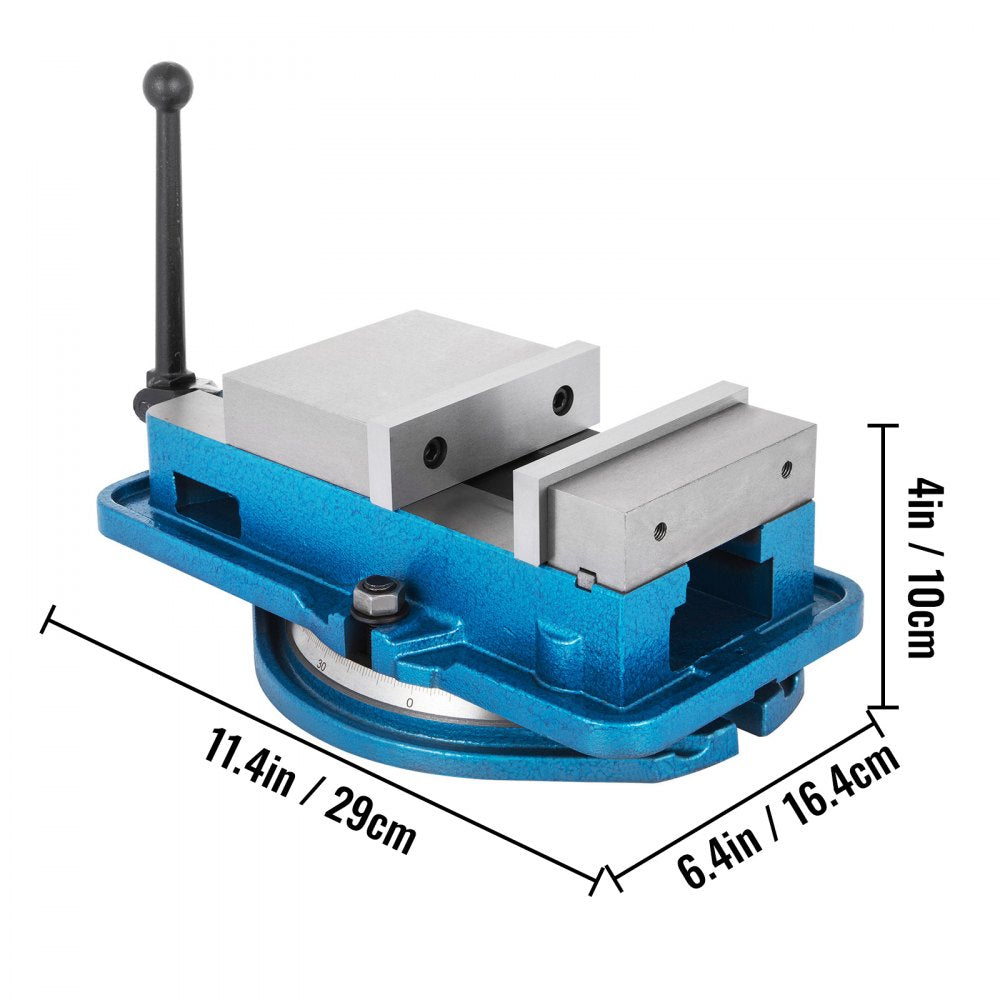 VEVOR 80MM Heavy Duty Milling Vise Bench Clamp Vise High Precision Clamping Vise 3 Inch Jaw Width with 360 Degree Swiveling Base CNC Vise 