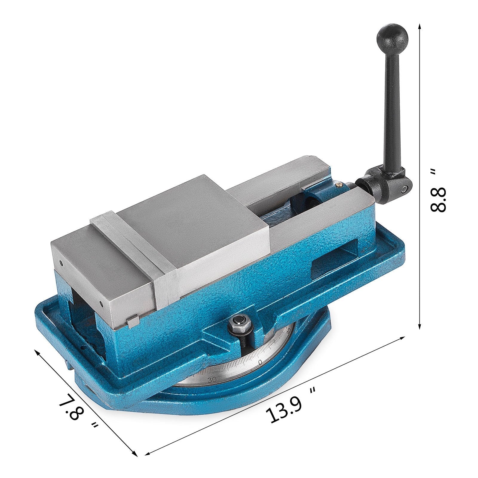 VEVOR Milling Vise 4 Inch,Bench Clamp Vise High Precision Clamping,Mill Vise Ductile Iron Material with 360 Degree Swiveling Base 