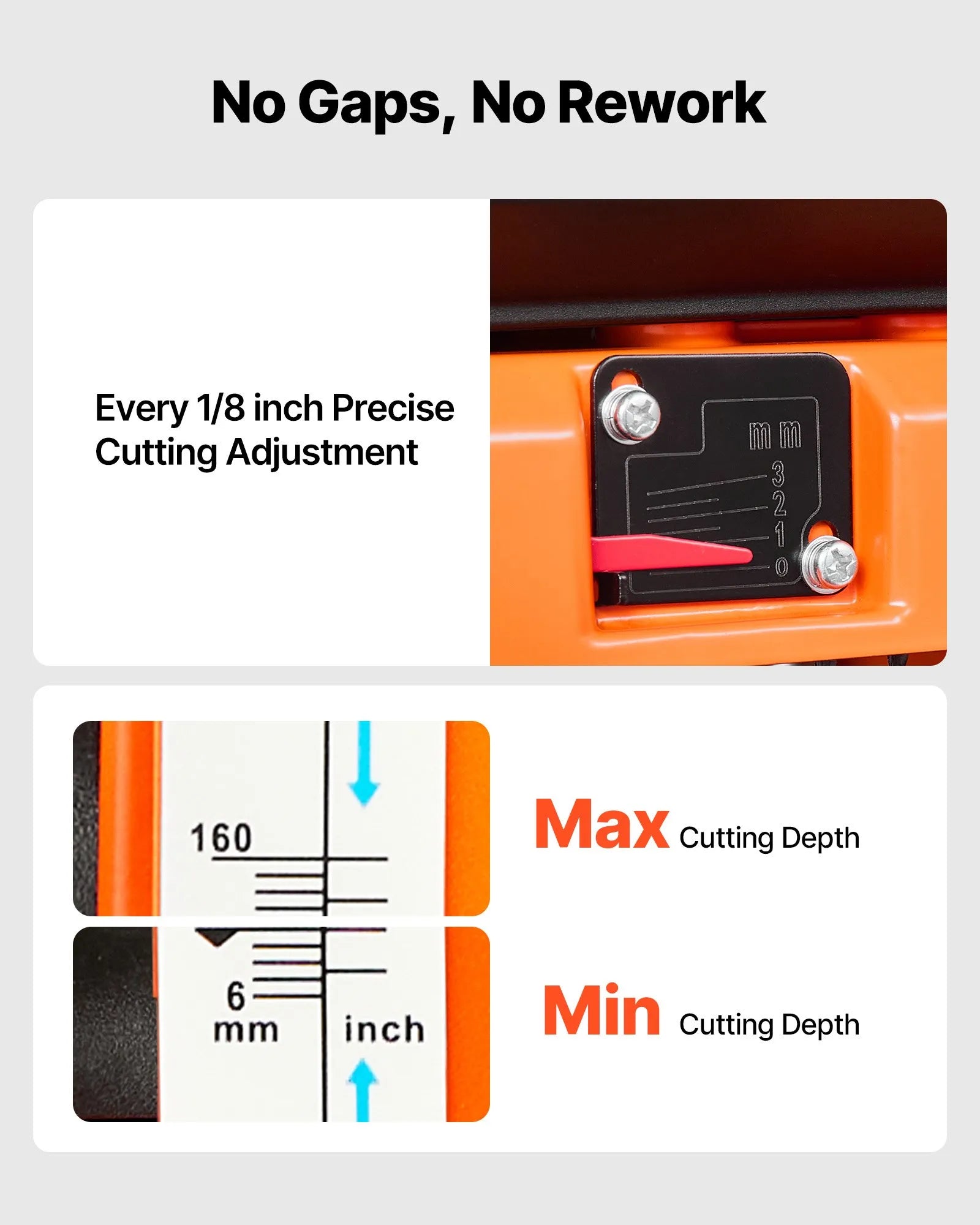 VEVOR Thickness Planer, Three-Blade, 13-Inch Width Worktable Power Benchtop Planer, 2000W 23500 RPM Powerful Motor, Dual Rollers, Over Protection, Single Speed Woodworking, for Hard Soft Wood Material 