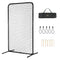 VEVOR I Screen Baseball for Batting Cage, 7x4 ft Baseball Softball Safety Screen, Body Protector Portable Batting Screen with Carry Bag & Ground Stakes, Heavy Duty Pitching Net for Pitchers Protection