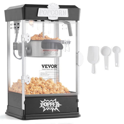 VEVOR Popcorn Popper Machine Tabletop Popcorn Maker 480W 4 Oz Black 