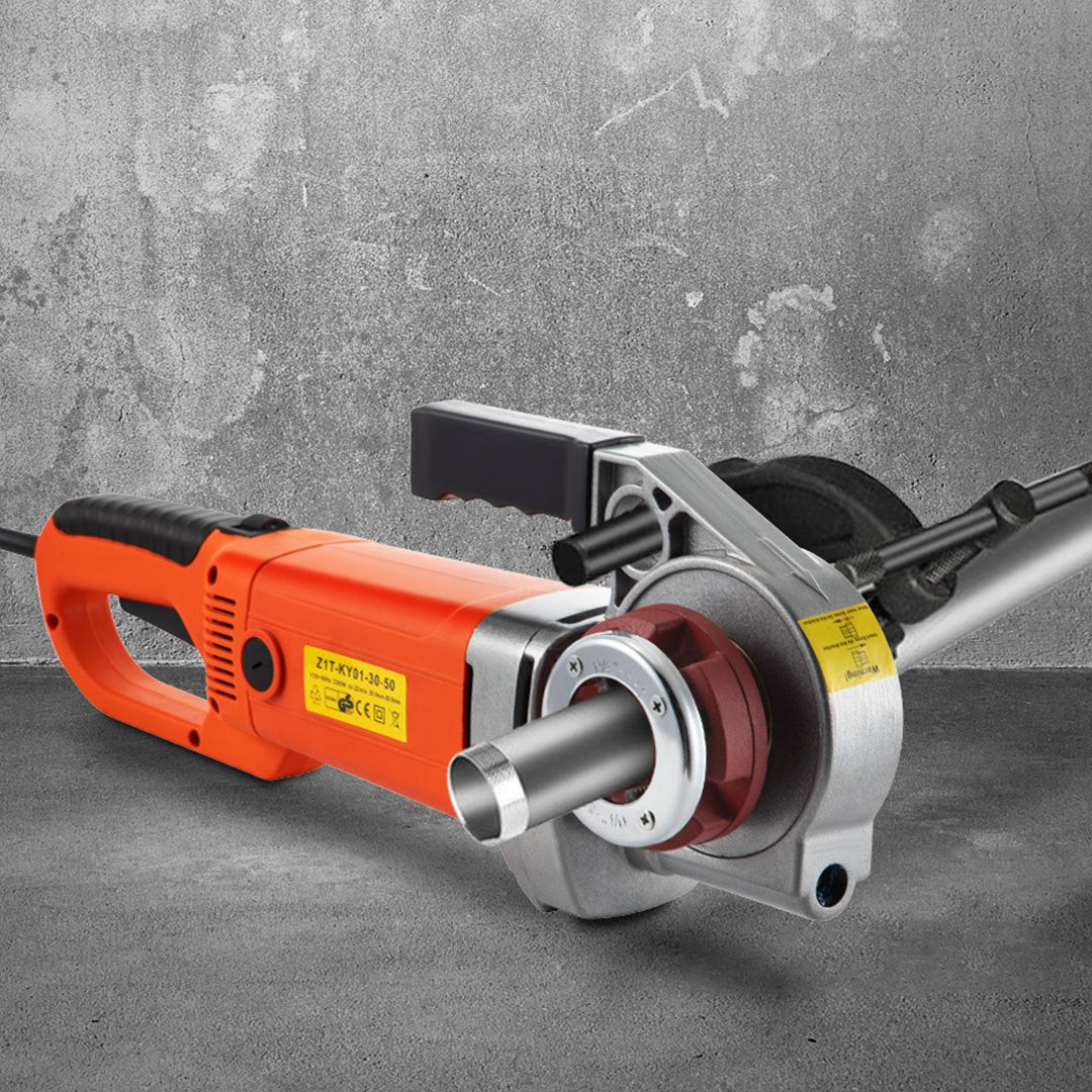 VEVOR Electric Pipe Threader, 2300W Pipe Threading Machine, Heavy-Duty Hand-Held Power Drive Kit, 110V Pipe Threader Machine Copper Motor, Portable Pipe Threader w/ 4 Dies 1/2"-1 1/4" & Carrying Case 