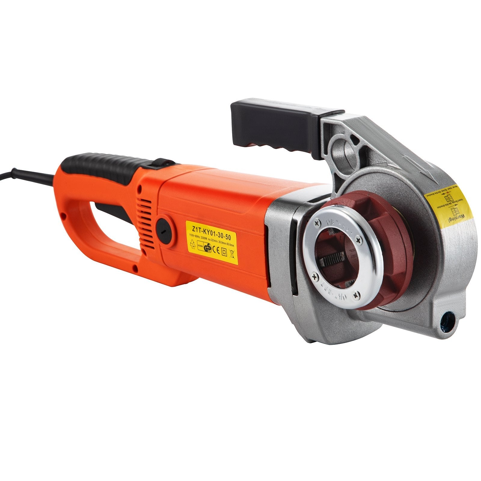 VEVOR Electric Pipe Threader, 2300W Pipe Threading Machine, Heavy-Duty Hand-Held Power Drive Kit, 110V Pipe Threader Machine Copper Motor, Portable Pipe Threader w/ 4 Dies 1/2"-1 1/4" & Carrying Case 