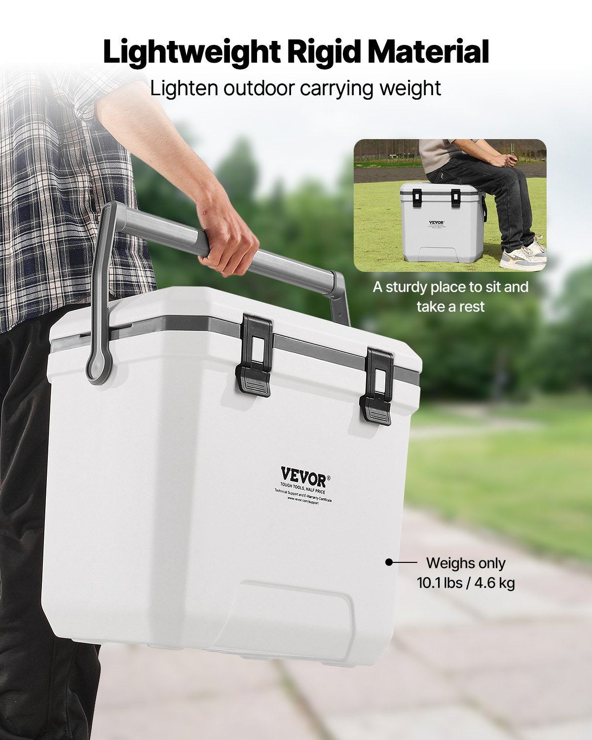 VEVOR Portable Cooler 38 QT Insulated Cooler 54 Can Capacity with Cup Holder 