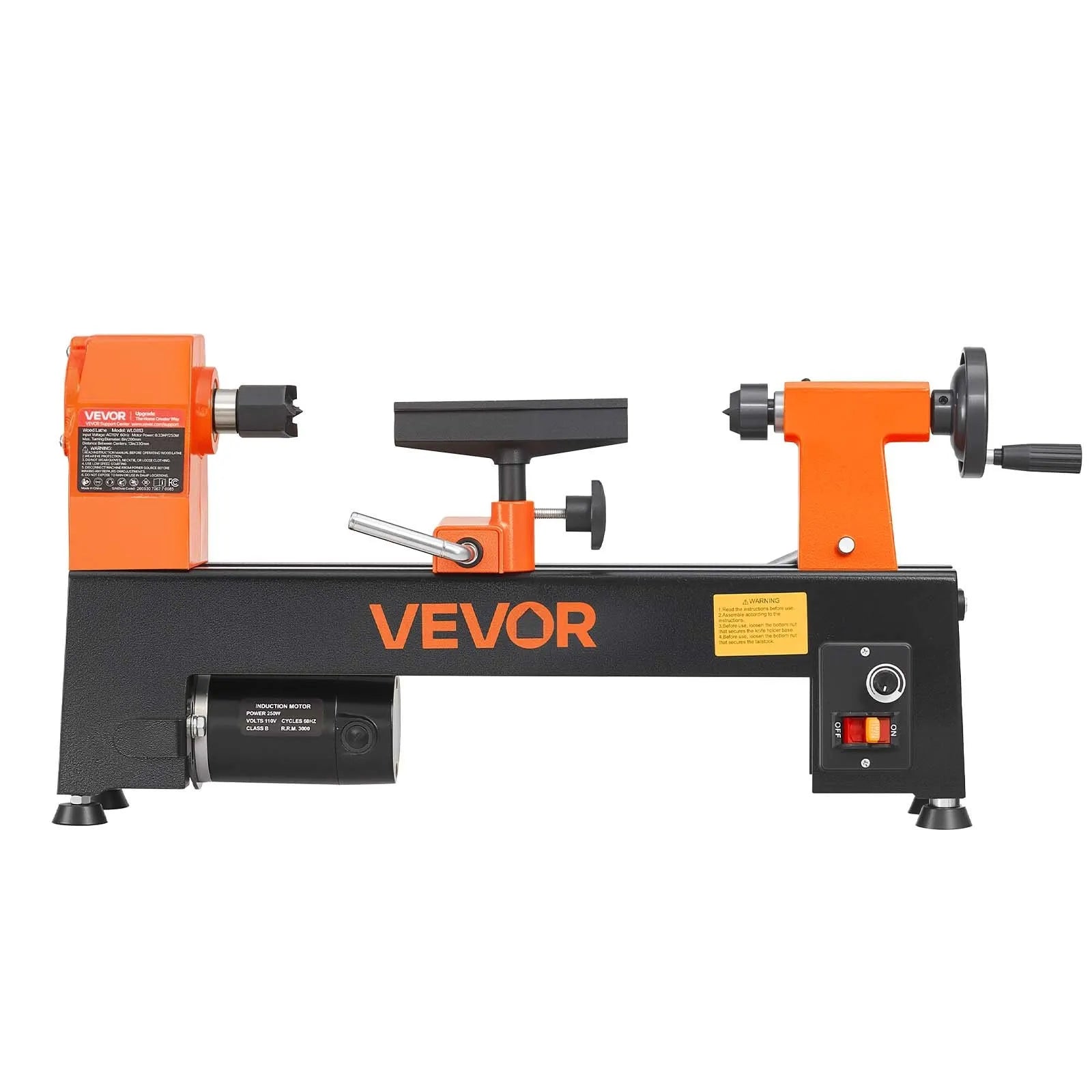 8" x 13" Mini Benchtop Wood Lathe, 1/3 HP Variable Speed Woodworking Lathe, 150–3200 RPM