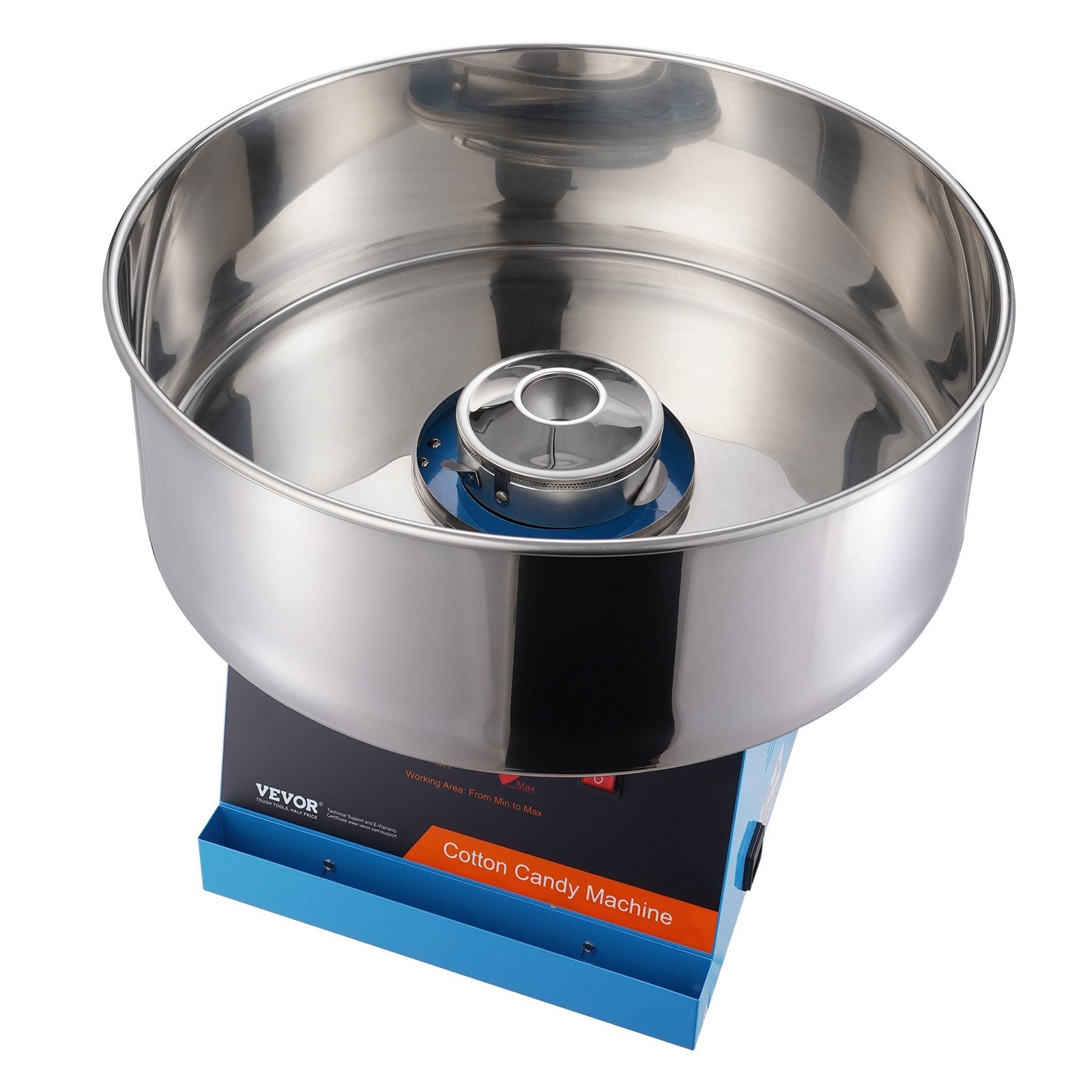 VEVOR Electric Cotton Candy Machine, 1000W Candy Floss Maker, Commercial Cotton Candy Machine with Stainless Steel Bowl, and Sugar Scoop, Perfect for Home Kids Birthday, Family Party (Blue) 