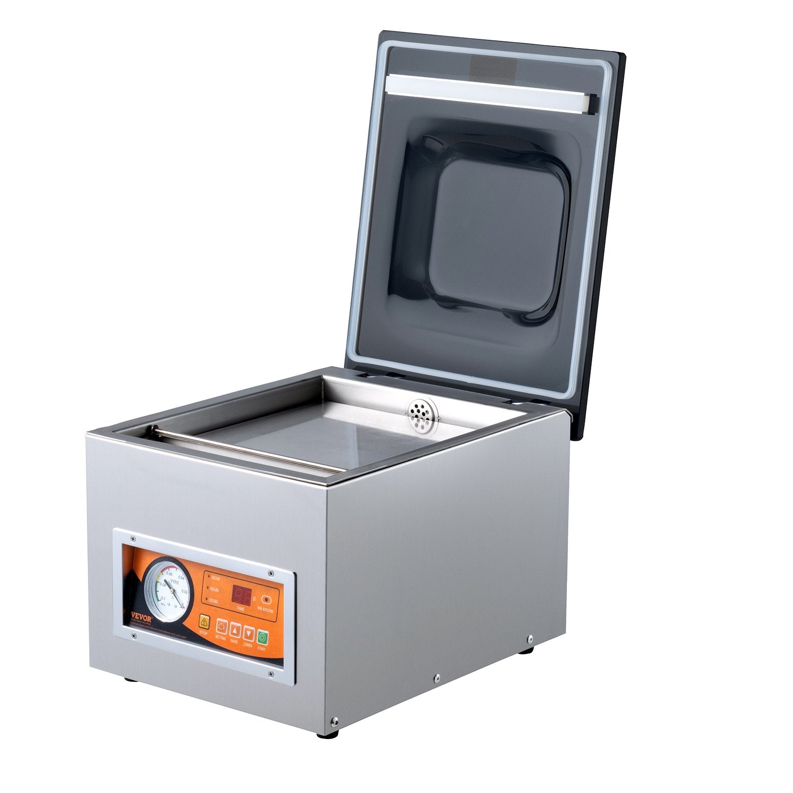 VEVOR Chamber Vacuum Sealer, 260W Sealing Power, Vacuum Packing Machine for Wet Foods, Meats, Marinades and More, Compact Size with 10.2" Sealing Length, Applied in Home Kitchen and Commercial Use 