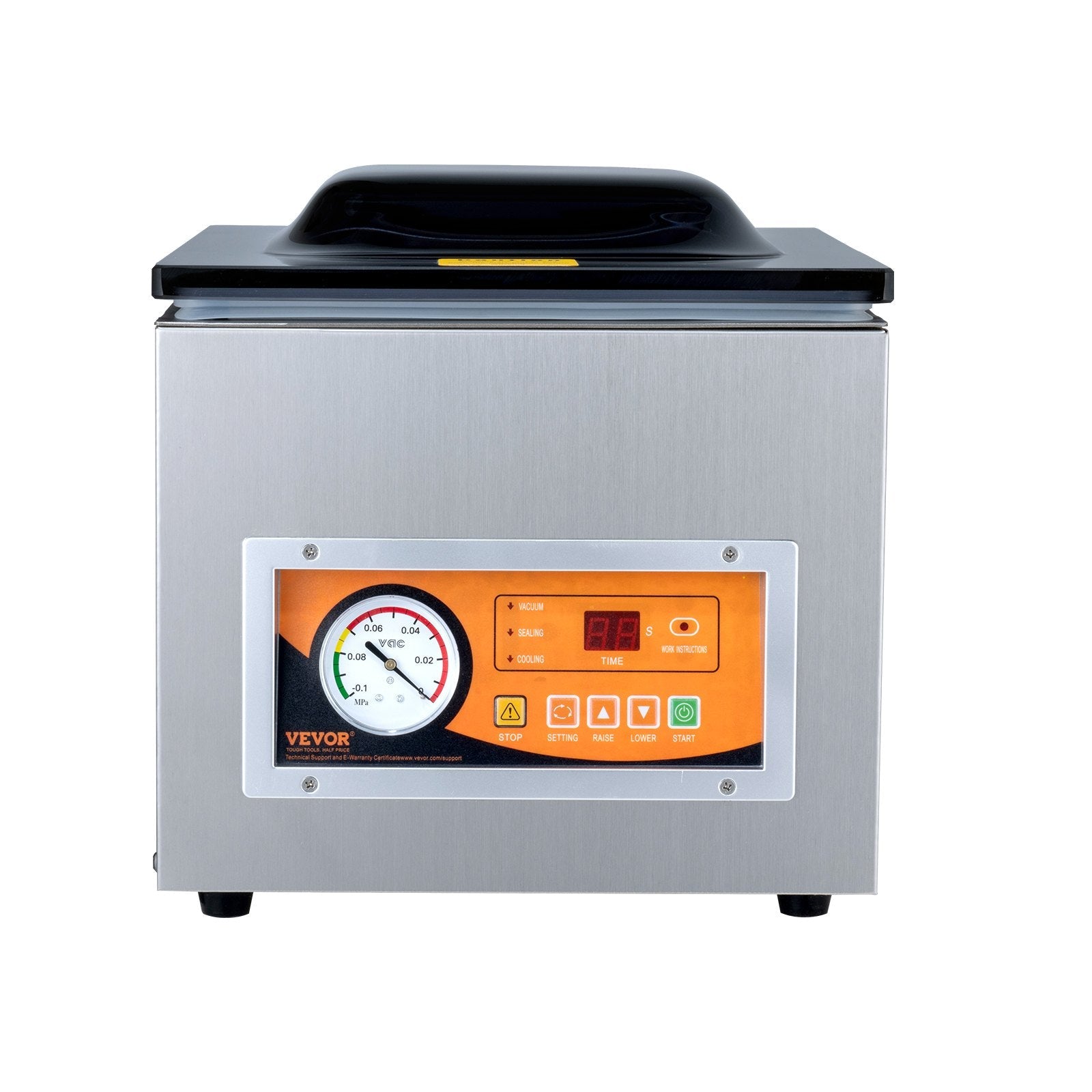 VEVOR Chamber Vacuum Sealer, 260W Sealing Power, Vacuum Packing Machine for Wet Foods, Meats, Marinades and More, Compact Size with 10.2" Sealing Length, Applied in Home Kitchen and Commercial Use 