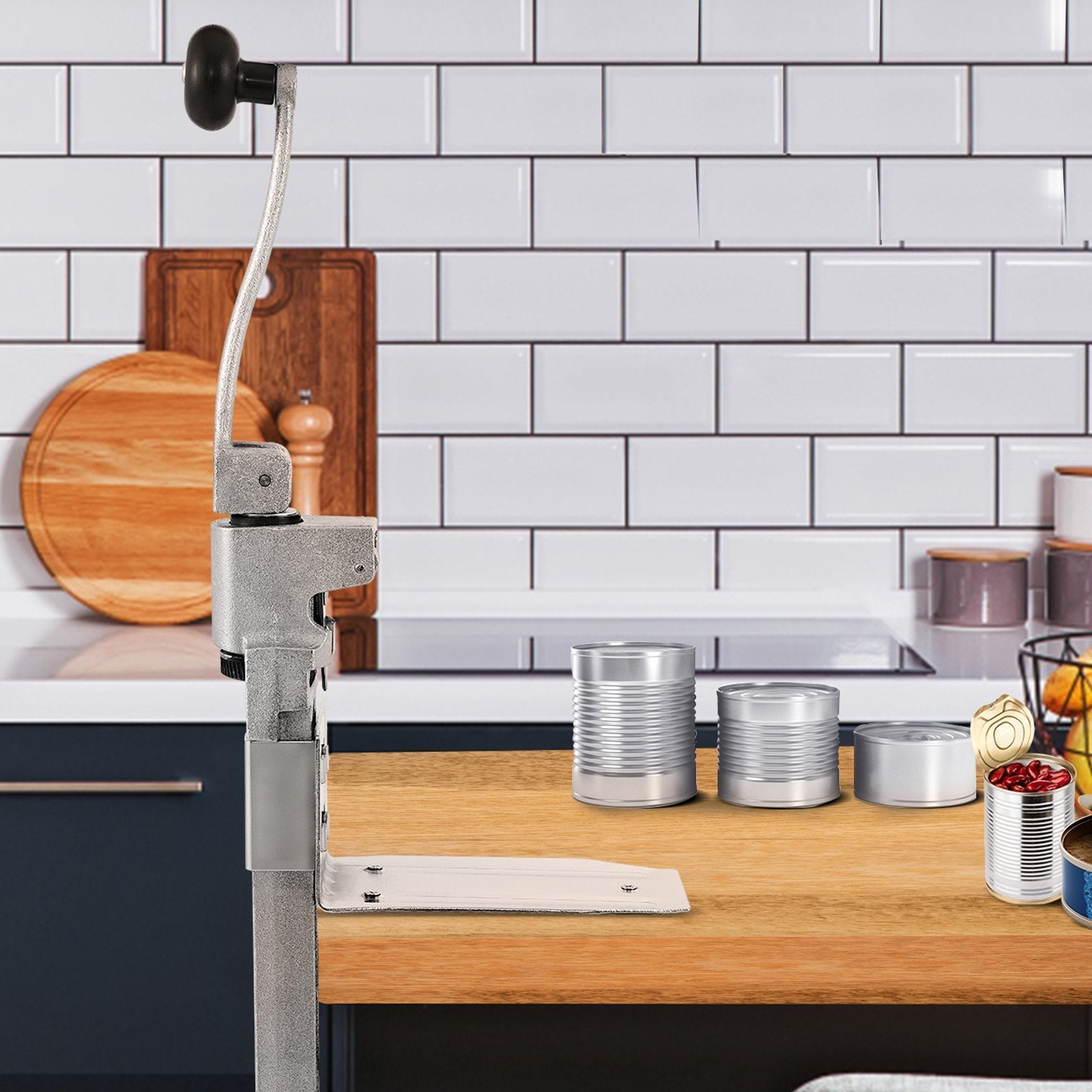 VEVOR Commercial Can Opener 18.7 inches Tabletop Can Opener, Heavy Duty Manual Table Can Opener for Restaurant Hotel Bar 