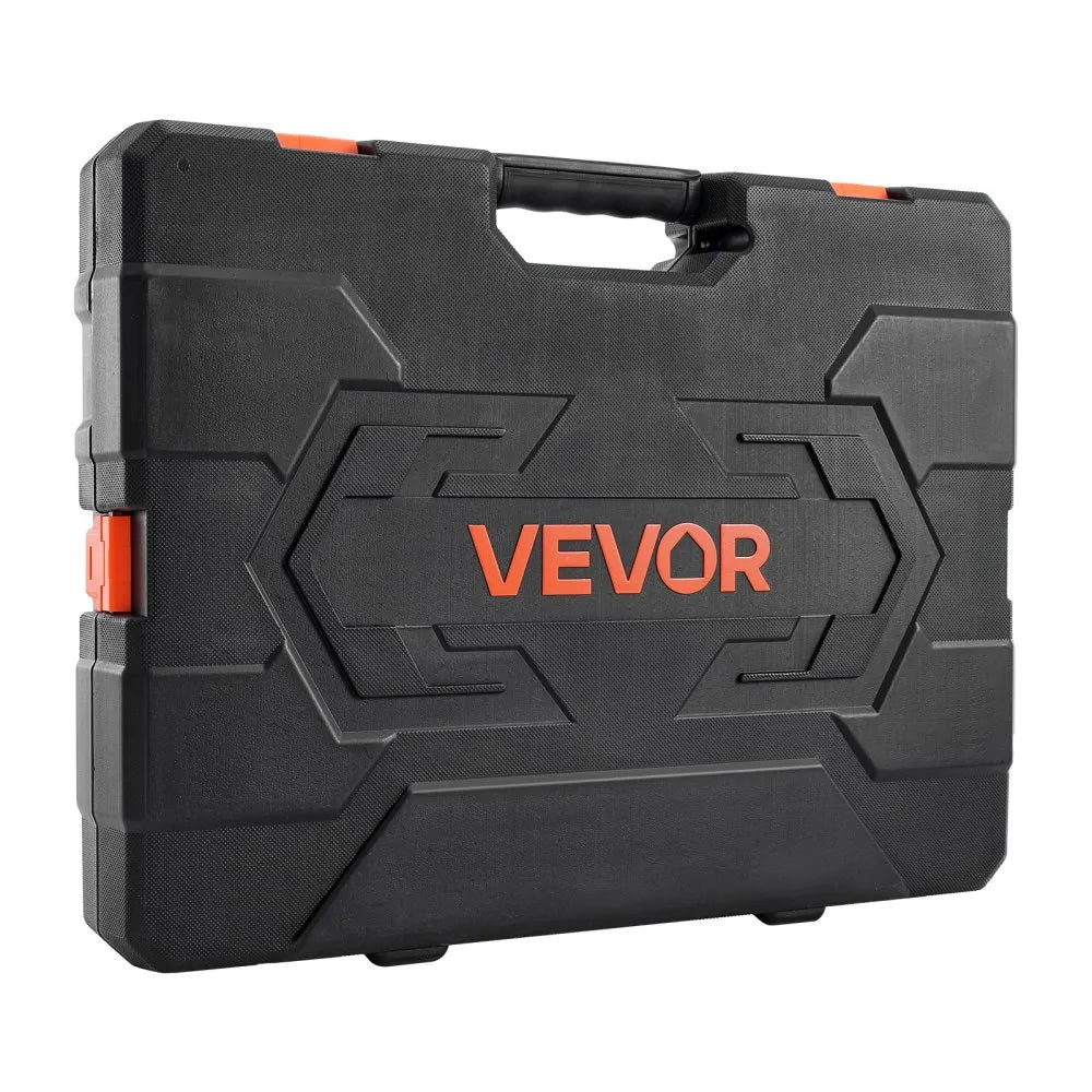 VEVOR 225-Piece Socket Set, 1/4", 3/8" & 1/2" Drive Ratchet and Socket Set with Storage Case