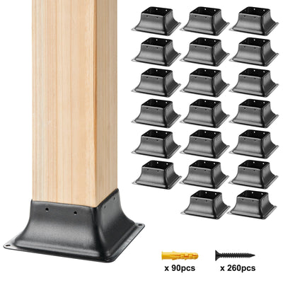 VEVOR 20Pcs 4x4 Post Base Brackets Heavy Duty for Standard Wood Post Anchor 