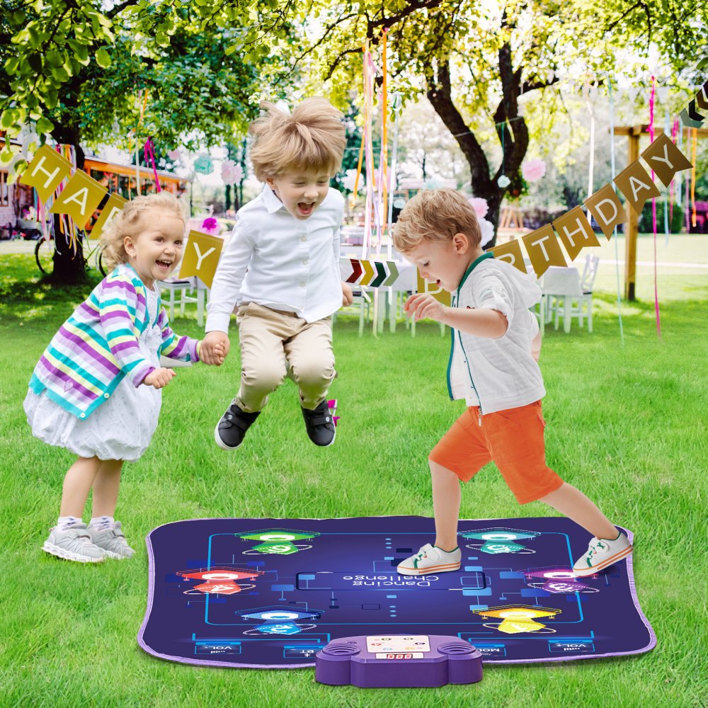 VEVOR Dance Mat for Kids Dance Pad Toy with Wireless Bluetooth Gift for 3+ Girls 