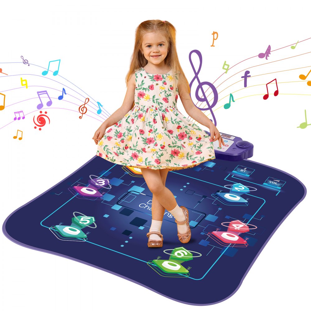 VEVOR Dance Mat for Kids Dance Pad Toy with Wireless Bluetooth Gift for 3+ Girls 