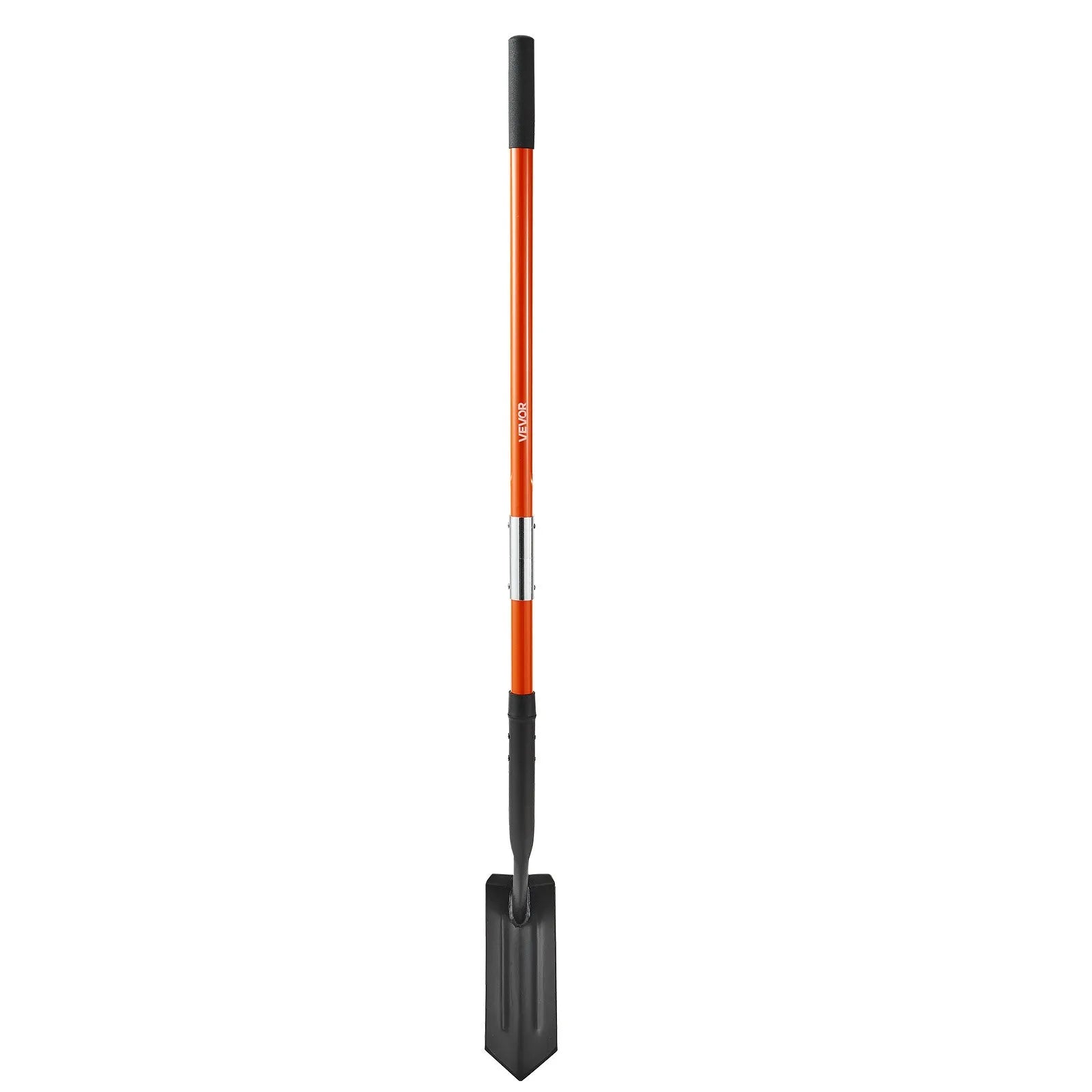 VEVOR Trench Shovel, 4 in Blade Heavy-Duty Trenching Shovel, Narrow Spade Trench Digger with Fiberglass Handle and Non-Slip Grip, for Gardening, Digging Holes, Trenching, and Planting, 56 in Long 