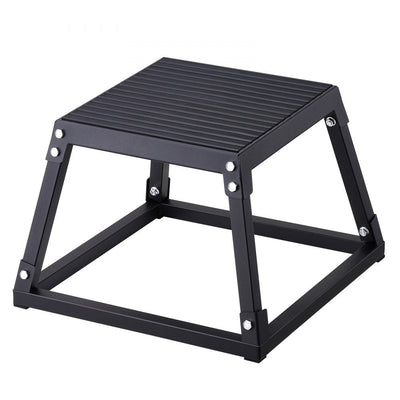 VEVOR Plyometric Jump Box, 12 Inch Plyo Box, Steel Plyometric Platform and Jumping Agility Box, Anti-Slip Fitness Exercise Step Up Box for Home Gym Training, Conditioning Strength Training, Black 