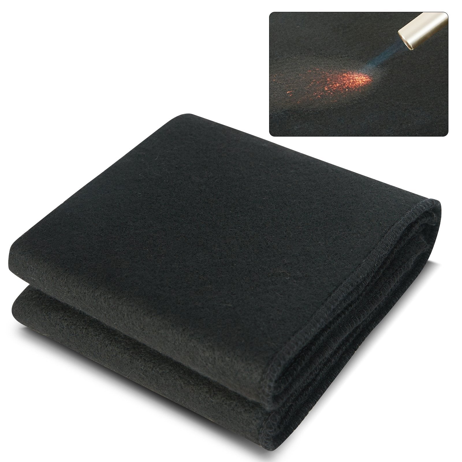 VEVOR Carbon Felt Welding Blanket, 27" x 12" Flame Retardant Welding Blankets, Up To 1800°F Heat Resistant Blanket Set, Cuttable Carbon Fiber Fire Retardant Insulation Welding Mat Pad, 1 Pack 