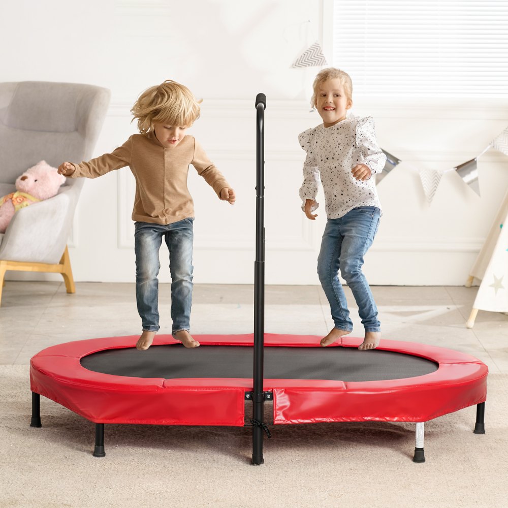 VEVOR 56" Trampoline for Kids Foldable Mini Toddler Trampoline Indoor Outdoor 