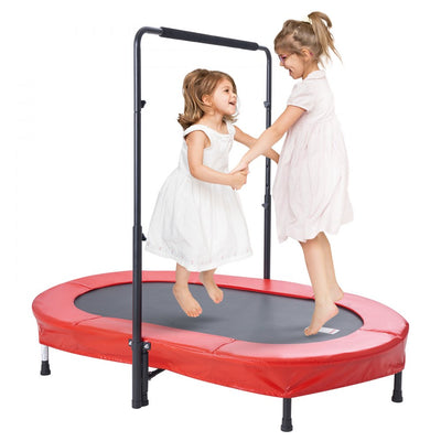 VEVOR 56" Trampoline for Kids Foldable Mini Toddler Trampoline Indoor Outdoor 